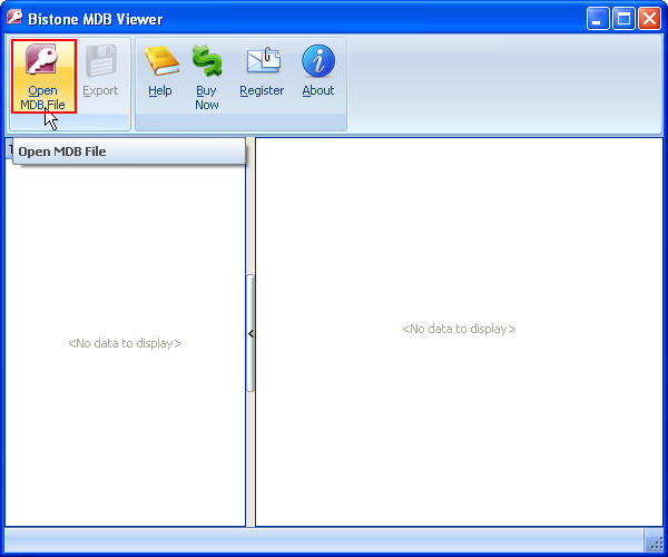 Select a MDB File Screenshot