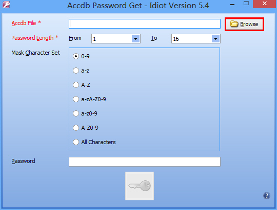 accdb password recovery